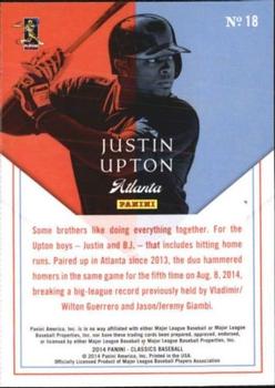 2014 Panini Classics - Home Run Heroes #18 Justin Upton Back