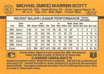 1989 Donruss - Bonus MVP's #BC-2 Mike Scott Back