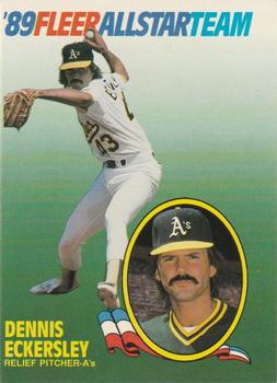 1989 Fleer - '89 Fleer All-Star Team #4 Dennis Eckersley Front