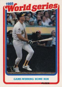 1989 Fleer - World Series #8 Game-Winning Home Run Front