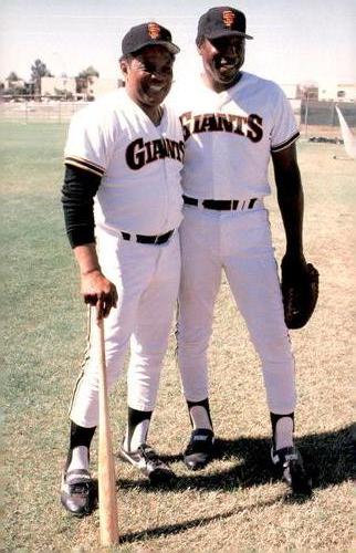 1986 San Francisco Giants Postcards #NNO Willie Mays / Willie McCovey Front