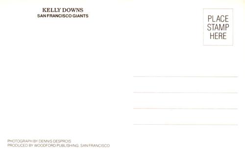 1987 San Francisco Giants Postcards #NNO Kelly Downs Back