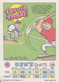 1992 Topps Kids #45 Ken Caminiti Back