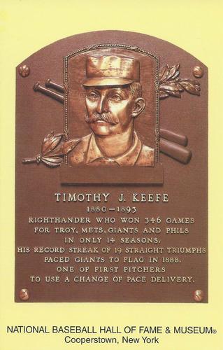 1965-22 Cooperstown Plaque Postcards #NNO Tim Keefe Front