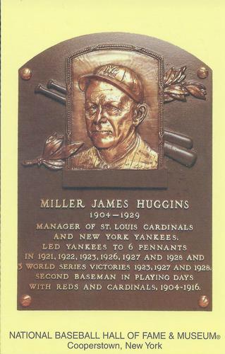 1965-22 Cooperstown Plaque Postcards #NNO  Miller Huggins  Front