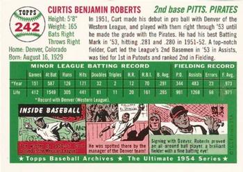 1994 Topps Archives 1954 #242 Curt Roberts Back