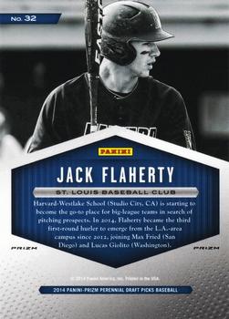 2014 Panini Prizm Perennial Draft Picks - 2014 Draft Class Prizms #32 Jack Flaherty Back