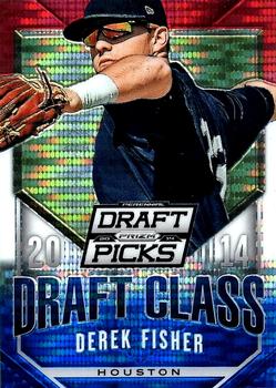 2014 Panini Prizm Perennial Draft Picks - 2014 Draft Class Prizms Red White and Blue #35 Derek Fisher Front