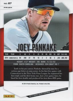 2014 Panini Prizm Perennial Draft Picks - Prizms #87 Joey Pankake Back