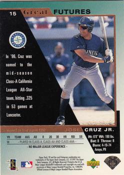 1997 SP #15 Jose Cruz Jr. Back