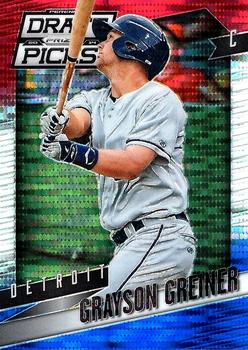2014 Panini Prizm Perennial Draft Picks - Prizms Red White and Blue Pulsar #11 Grayson Greiner Front