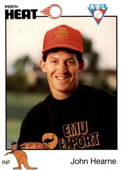 1989-90 Futera Perth Heat #NNO John Hearne Front