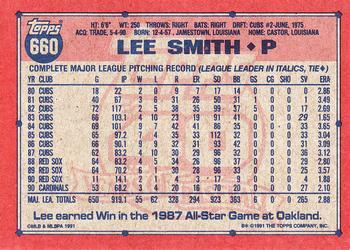 1991 Topps - Desert Shield #660 Lee Smith Back