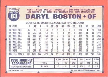 1991 Topps - Collector's Edition (Tiffany) #83 Daryl Boston Back