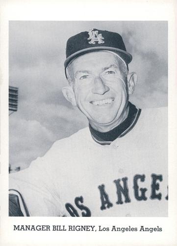 1963 Jay Publishing Los Angeles Angels #NNO Bill Rigney Front