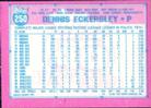 1991 Topps Micro #250 Dennis Eckersley Back