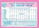 1991 Topps Micro #228 Rex Hudler Back