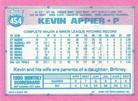1991 Topps Micro #454 Kevin Appier Back