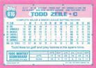 1991 Topps Micro #616 Todd Zeile Back