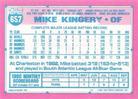 1991 Topps Micro #657 Mike Kingery Back