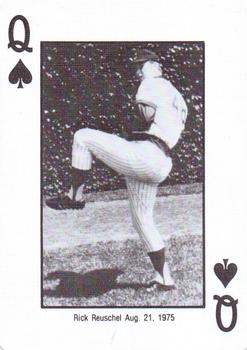 1985 Jack Brickhouse Chicago Cubs Playing Cards #Q♠ Rick Reuschel Front