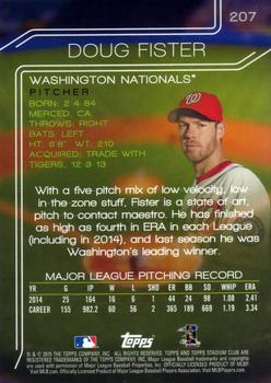 2015 Stadium Club #207 Doug Fister Back