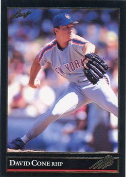 1992 Leaf - Black Gold #92 David Cone Front