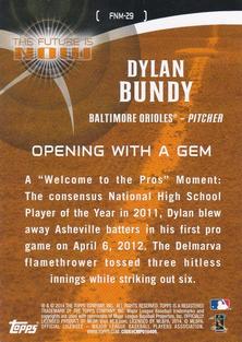 2014 Topps Mini - The Future Is Now Mini #FNM-29 Dylan Bundy Back