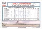 1992 Topps Micro #566 Bill Sampen Back