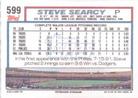 1992 Topps Micro #599 Steve Searcy Back