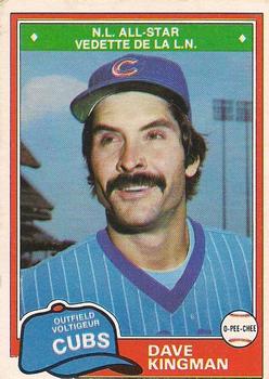 1981 O-Pee-Chee - Gray Back #361 Dave Kingman Front