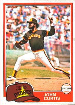 1981 O-Pee-Chee - Gray Back #158 John Curtis Front