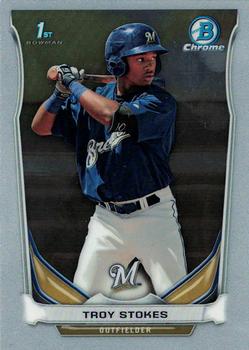 2014 Bowman Draft - Chrome #CDP111 Troy Stokes Front