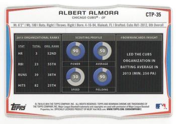 2014 Bowman Draft - Chrome Top Prospects #CTP-35 Albert Almora Back