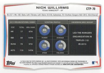 2014 Bowman Draft - Chrome Top Prospects #CTP-70 Nick Williams Back