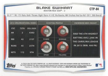 2014 Bowman Draft - Chrome Top Prospects #CTP-84 Blake Swihart Back