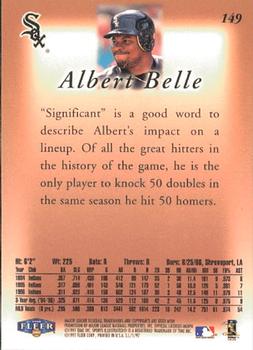 1997 Sports Illustrated #149 Albert Belle Back