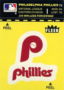 1980 Fleer Baseball Stickers #NNO Philadelphia Phillies Logo Front
