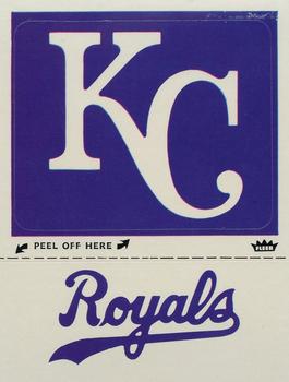 1980 Fleer Baseball Stickers #NNO Kansas City Royals Monogram Front