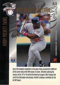 1994 Leaf - MVP Contender Gold Collection #AL10 Kirby Puckett Back