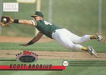 1993 Stadium Club - First Day Production #62 Scott Brosius Front