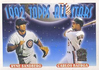 1993 Topps - Inaugural Marlins #402 Ryne Sandberg / Carlos Baerga Front