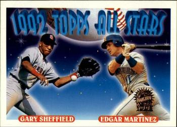 1993 Topps - Inaugural Marlins #403 Gary Sheffield / Edgar Martinez Front