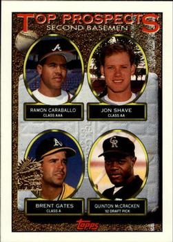 1993 Topps - Inaugural Marlins #451 Ramon Caraballo / Jon Shave / Brent Gates / Quinton McCracken Front