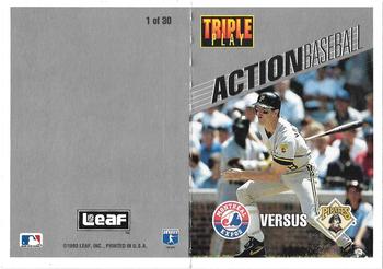 1993 Triple Play - Action Baseball Game #1 Expos vs Pirates Front