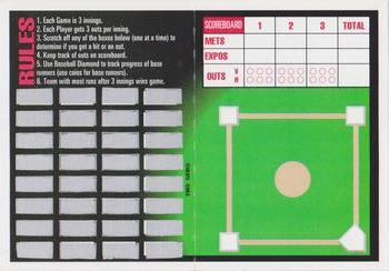 1993 Triple Play - Action Baseball Game #6 Mets vs Expos Back