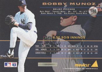 1994 Pinnacle - Artist's Proofs #188 Bobby Munoz Back