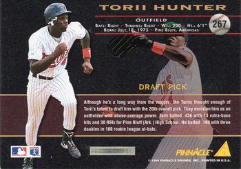 1994 Pinnacle - Artist's Proofs #267 Torii Hunter Back