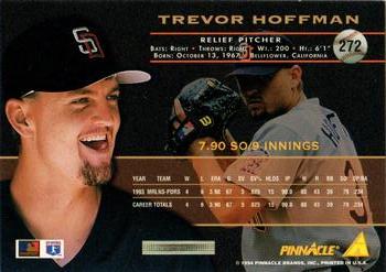 1994 Pinnacle - Artist's Proofs #272 Trevor Hoffman Back