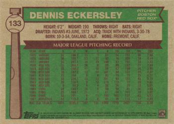 2015 Topps Archives #133 Dennis Eckersley Back